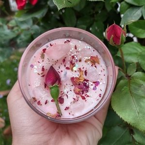 Sweet Rose Scented Homemade Organic Soy Wax Candle